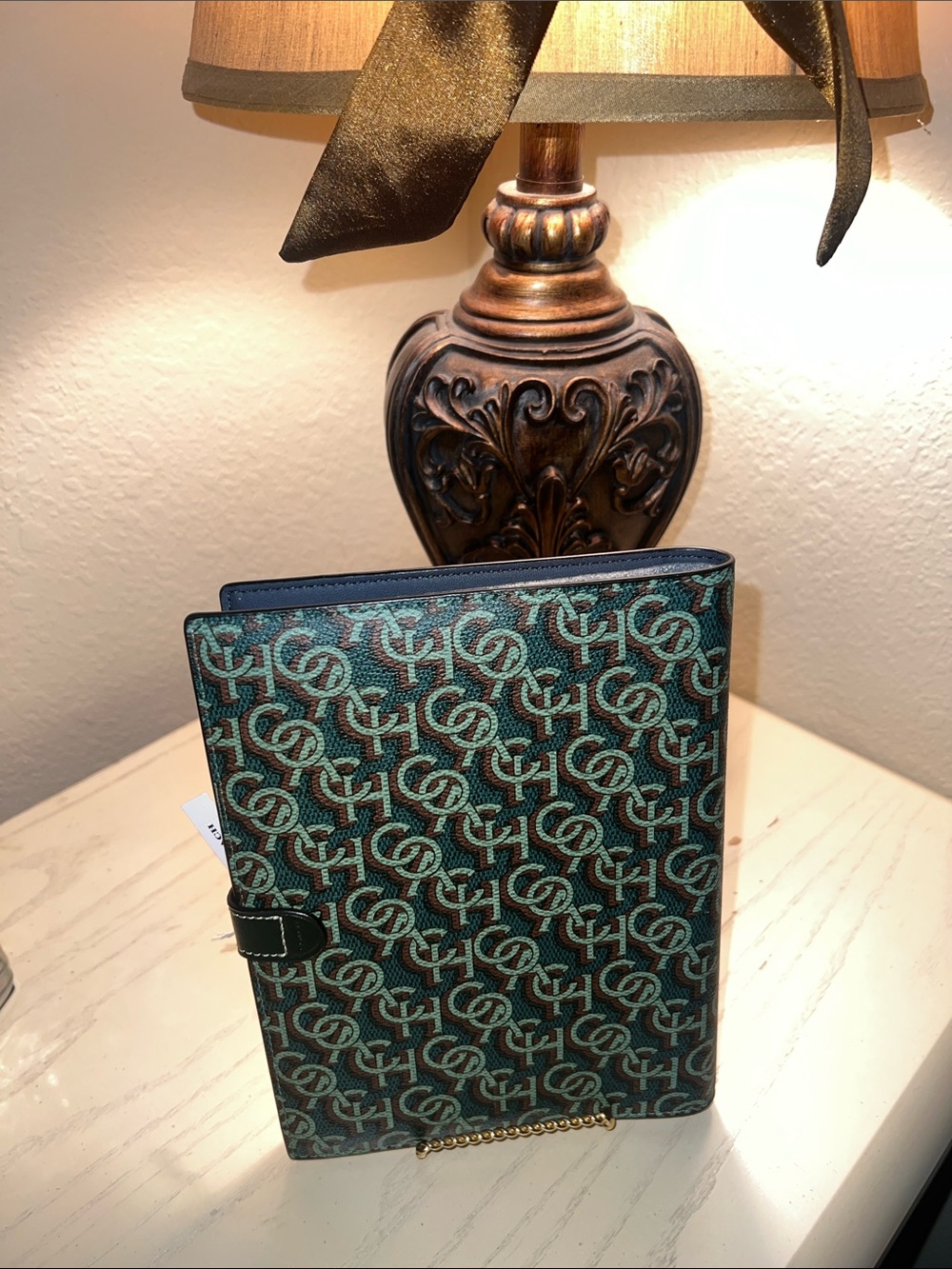 Coach Teal and Brown Signature Monogram Journal - Picture 3 of 11